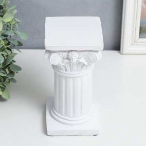 Сувенир полистоун "Римская колонна квадратная большая" белый 17,5х9х9,5 см