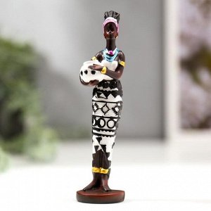 Сувенир "Женщина Африки с блюдом" 15,5x5x4 см, МИКС