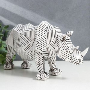 Сувенир полистоун 3D "Носорог Геометрия" 25,1 см