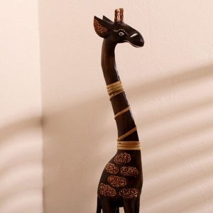 Фигурка дерево "Жираф плетение на шее" выс. 80 см МИКС