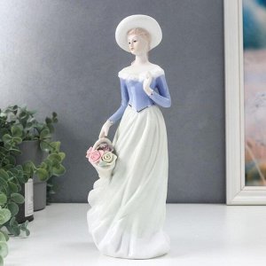 Сувенир керамика "Девушка с лилиями" 30x12x9,5 см