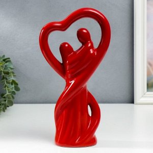 Сувенир керамика "Абстракция. Объятия в сердце" красный 26,5х13,5 см