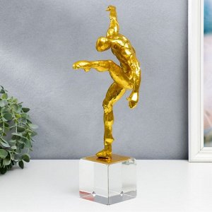Сувенир полистоун, стекло "Артист балета" золото 38х10х20 см