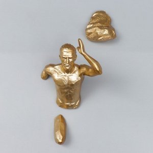 Сувенир полистоун "На встречу победе" левый, золото 26,7х17 см