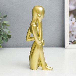 Фигурка полистоун «Абстракция - ожидание», под золото, 19x6x8 см