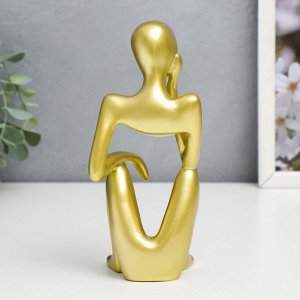 Фигурка полистоун «Абстракция - ожидание», под золото, 19x6x8 см