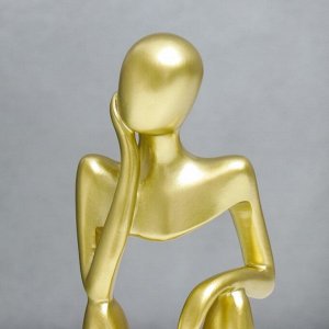 Фигурка полистоун «Абстракция - ожидание», под золото, 19x6x8 см