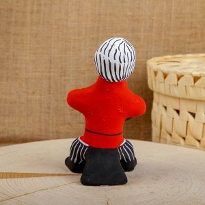 Сувенир «Мальчик с гармонью», 7x7x12 см, каргопольская игрушка