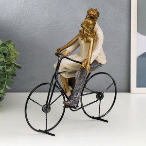 Сувенир полистоун романтика "Влюблённые - прогулка на велосипеде" 26,5х12,5х26 см