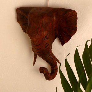 Сувенир дерево "Голова слона" 20х5х18 см