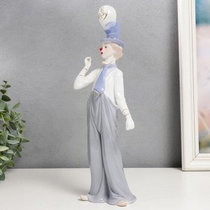 Сувенир керамика "Тощий клоун с воздушным шариком" 30х11х5,5 см