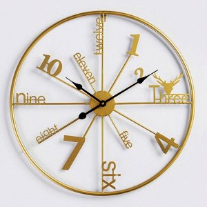 Часы настенные, серия: Лофт, "Стокпорт", плавный ход, d=60 см