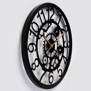 Часы настенные, серия: Лофт, "Дайс", плавный ход, d=60 см
