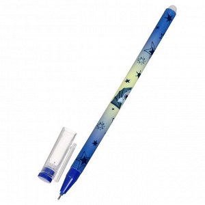 Набор ручек гелевых со стираемыми чернилами 12 штук Mazari Little Animal, пишущий узел 0.5 мм, сменный стержень, синие