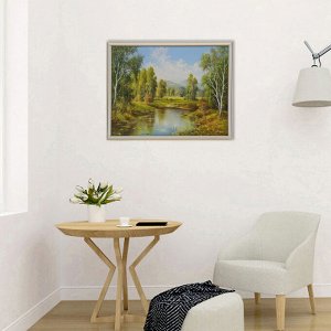 Картина "Лесная река" 43х53 см