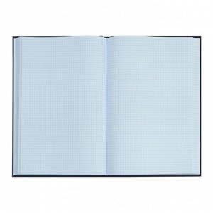 Книга учета А4, 160 листов в клетку "Синяя", твёрдая обложка, глянцевая ламинация, блок офсет