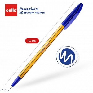 Ручка шариковая Cello Liner, узел 0.7 мм, ультратонкое письмо, чернила синие