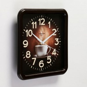 Troyka Часы настенные, серия: Кухня, &quot;Чашка кофе&quot;, плавный ход, d=26 см, коричневый