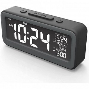 Часы настольные, электронные, с будильником, календарём, от USB, 15.3 х 8.1 х 6.3 см