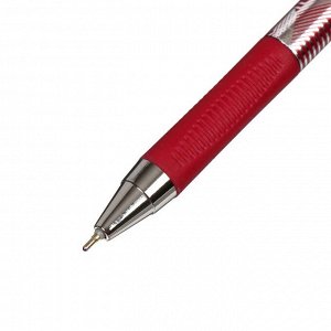 Ручка шариковая, автоматическая Vinson 0.7 мм, стержень масляный синий, корпус МИКС с резиновым держателем, штрихкод
