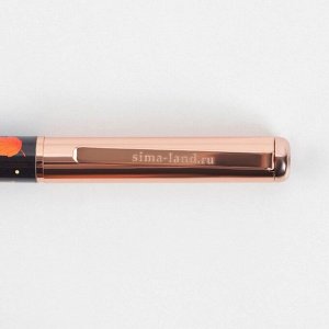 Art Fox Ручка «Лучший учитель», фурнитура розовое золото, металл, синяя паста, 1.0 мм