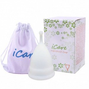 Менструальная чашка с круглой головкой iCare, белая
