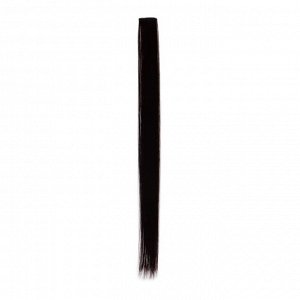 Локон накладной, прямой волос, на заколке, 50 см, 5 гр, цвет тёмно русый
