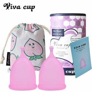Набор менструальных чаш Viva сup, розовые 2 шт.