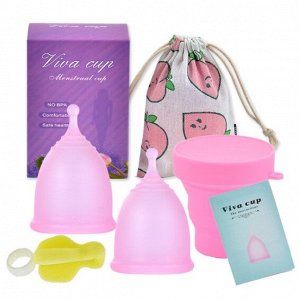 Набор менструальных чаш Viva сup с контейнером и щеточкой