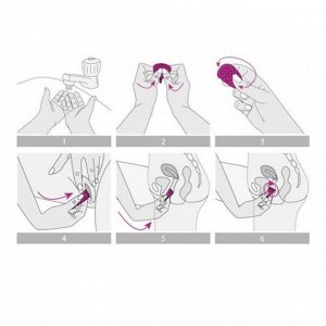Медицинская силиконовая менструальная чашка, фиолетовая