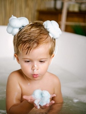 Мусс-пена KIDMETICS 200 мл д/детских забав,купания в ванной и мытья рук голубая
