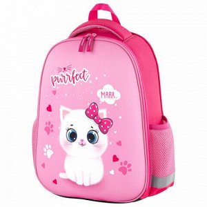 Ранец ПИФАГОР EVA BASIC, 1 отделение, "Fluffy cat", 39х30х16 см, 270691