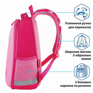 Ранец ПИФАГОР EVA BASIC, 1 отделение, "Fluffy cat", 39х30х16 см, 270691