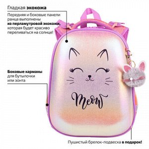 Ранец BRAUBERG SHINY, 2 отделения, &quot;Cheerful&quot;, 36х28х14 см, 270697