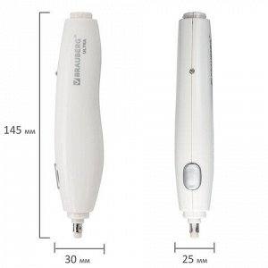 Ластик электрический BRAUBERG "ULTRA", АККУМУЛЯТОР, зарядка USB, + 16 сменных ластиков, 229609