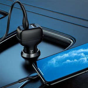 Автомобильное зарядное устройство Hoco Leader Dual Port Car Charger / 2 USB 2.4A