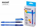 Ручка шариковая масляная 0.7мм &quot;TORINO&quot; синяя, игольчатый наконечник M-5701-70 Mazari {Китай}