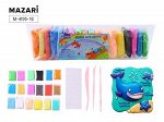 Пластилин легкий 18цв. 10 гр. +пластиковые стеки 3 шт M-4195-18 Mazari {Китай}