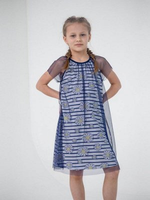 Платье для девочки Сherubino CSKG 63082-41-311 Темно-синий