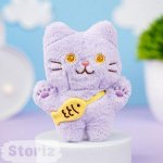 Мягкий брелок &quot;Котик&quot; сиреневый, 12 см
