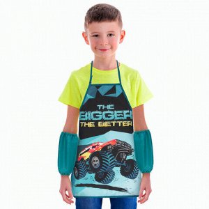 Фартук с нарукавниками ЮНЛАНДИЯ, 45x54 см, &quot;Monster-truck&quot;, 270388