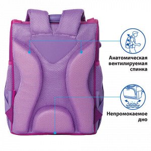 Ранец ПИФАГОР BASIC, с эргономичной спинкой, "Smart owls", 35х28х18 см, 229933