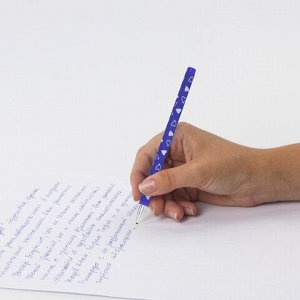 Ручка шариковая BRAUBERG SOFT TOUCH STICK "FRESH ZONE HEARTS", СИНЯЯ, мягкое покрытие, корпус ассорти, узел 0,7 мм, 143700