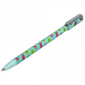 Ручка шариковая BRAUBERG SOFT TOUCH STICK "JUICY FRUIT", СИНЯЯ, мягкое покрытие, узел 0,7 мм, 143704