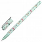 Ручка шариковая BRAUBERG SOFT TOUCH STICK &quot;FLAMINGO&quot;, СИНЯЯ, мягкое покрытие, узел 0,7 мм, 143705