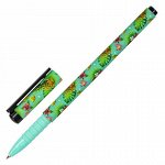 Ручка шариковая BRAUBERG SOFT TOUCH GRIP &quot;PINEAPPLE&quot;, СИНЯЯ, мягкое покрытие, узел 0,7 мм, 143718