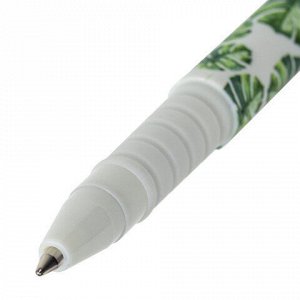 Ручка шариковая BRAUBERG SOFT TOUCH GRIP "TROPIC", СИНЯЯ, мягкое покрытие, узел 0,7 мм, 143719