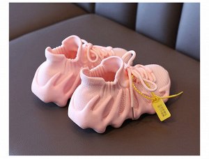 Кроссовки детские текстильные, цвет розовый