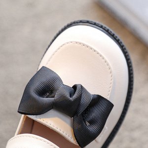 Туфли детские с бантиком, цвет черный