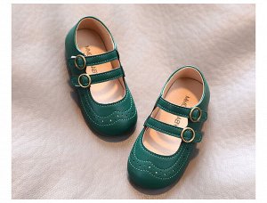 Туфли детские, цвет зеленый
